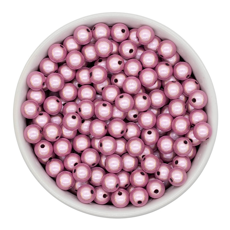 Crepe Pink Illusion Beads 8mm (Package of Approx. 50 Beads)