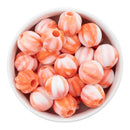 Orange Marbled Pumpkin XL Hole Beads 18mm (Package of 10)
