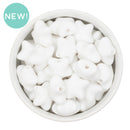 White Solid Star Bead 21mm (Package of 5)