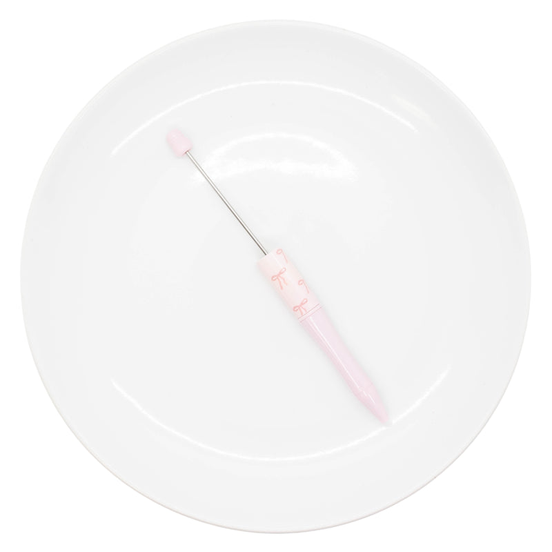 Pink Bow Beadable Pens (Package of 1)