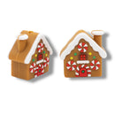 3-D Gingerbread House Silicone Focal Bead 25x26x14mm (Package of 2)