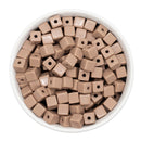 Latte Solid Square Beads 8mm (Package of Approx. 35 Beads)