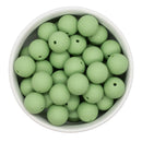 Moss Green Silicone Beads 15mm (Package of 10)