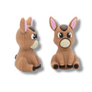 3-D Donkey Silicone Focal Bead 30x15x13mm (Package of 2)