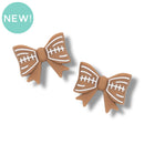 3-D Football Bow Silicone Focal Bead 26x22x9mm (Package of 2)