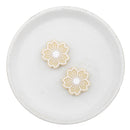 Neutral Flower Silicone Focal Bead 26x25mm (Package of 2)