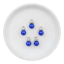 Royal Blue Faux Pearl Bauble Charm 17x10mm (Package of 5)