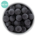 Dark Grey Flocked/Fuzzy Beads 16mm (Package of 10)