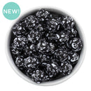 Skull Printed Silicone Beads 15mm (Package of 10)