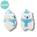 3-D Cozy Polar Bear Silicone Focal Bead 32x20x18mm (Package of 2)