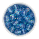 Translucent Cobalt Blue Holographic Sequin Beads 16mm (Package of 10)