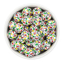 Christmas Light Printed Beads 16mm (Package of 10)