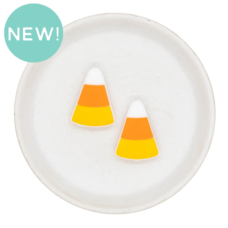 Candy Corn Silicone Focal Bead 31x23mm (Package of 2)