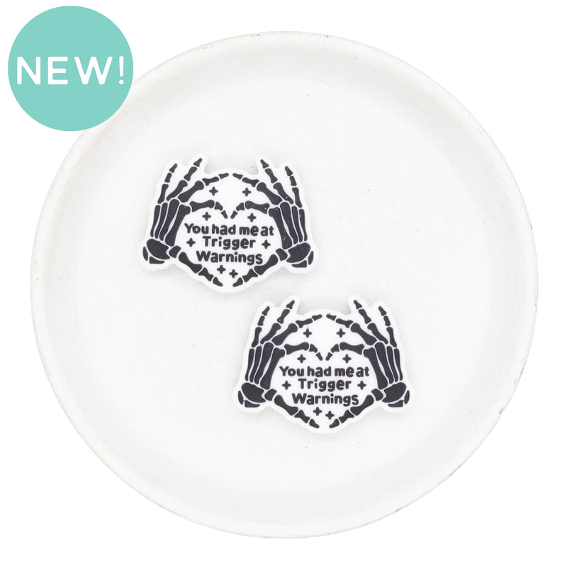 You had me at Trigger Warnings Silicone Focal Bead 29x37mm (Package of 2)