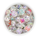 Translucent Iridescent Bow Printed Variety Pack Beads 16mm (Package of 10)
