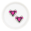 Dance Heart Silicone Focal Bead 26x29mm (Package of 2)