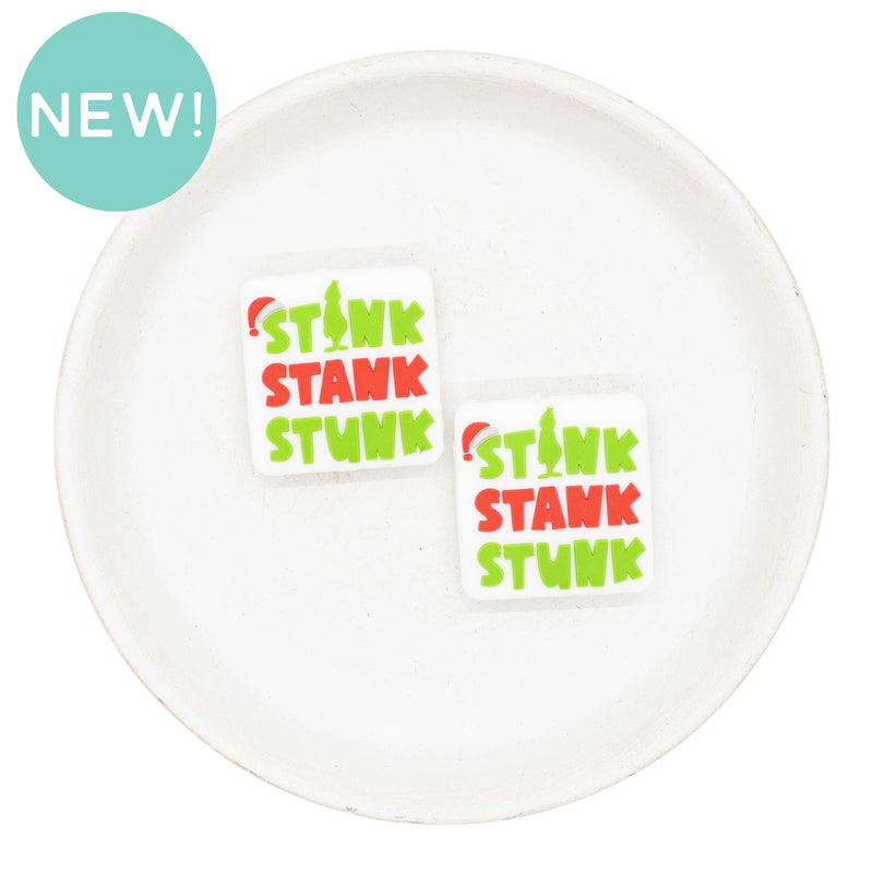 Stink Stank Stunk Silicone Focal Bead 26x27mm (Package of 2)