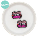 Chocolate is My Valentine Silicone Focal Bead 31x23mm (Package of 2)
