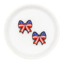 Patriotic Bow Silicone Focal Bead 25x26mm (Package of 2)
