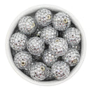 Silver Mosaic Rhinestone Beads 20mm (Package of 10)