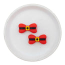 Santa Belt Bow Silicone Focal Bead 17x33mm (Package of 2)
