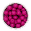 Magenta Silicone Beads 15mm (Package of 10)