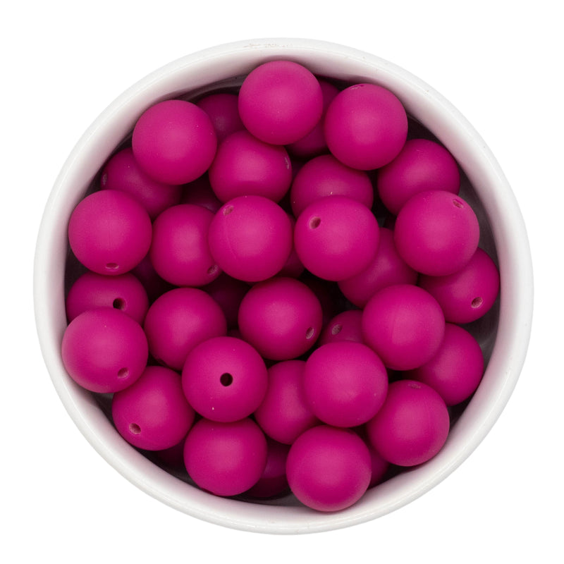 Magenta Silicone Beads 15mm (Package of 10)