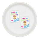 I Take My Coffee on the Rocks Silicone Focal Bead 32x26mm (Package of 2)