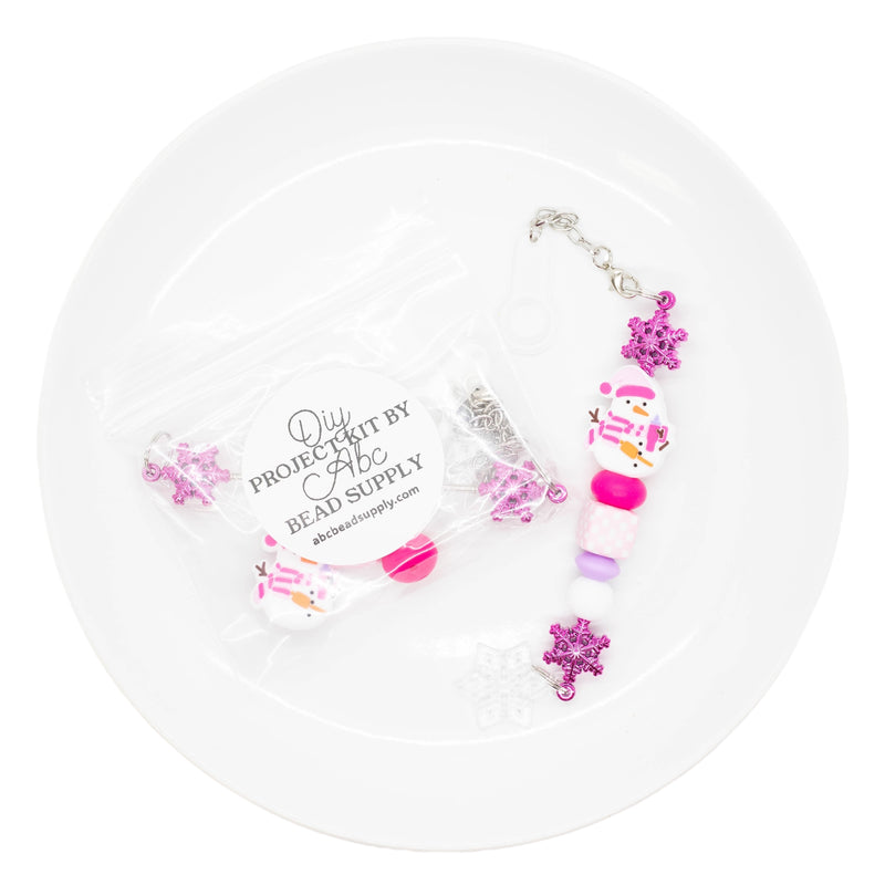 Snowman Snowflake Straw Charm Kit