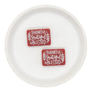 Burgundy Thankful Grateful Blessed Silicone Focal Bead 30x21mm (Package of 2)