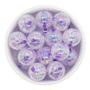 Violet Color Core Iridescent Crackle 20mm (Package of 10)