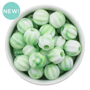 Green Marbled Pumpkin XL Hole Beads 18mm (Package of 10)