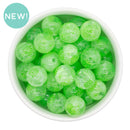 Lime Green Batik Flower Beads 16mm (Package of 10)