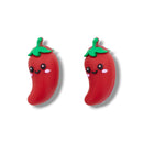 3-D Red Chili Pepper Silicone Focal Bead 28x13x15mm (Package of 2)