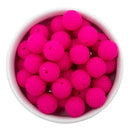 Hot Pink Solid Spiral 15mm Silicone Beads (Package of 10)