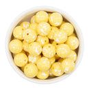 Light Yellow w/White Splatter Beads 16mm (Package of 10)