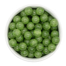 Chartreuse Green Glitter Beads 12mm (Package of 20)