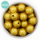 School Bus Yellow Illusion Beads 20mm (Package of 10)