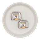 Coffee Cup & Book Silicone Focal Bead 23x30mm (Package of 2)