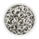 Jumbo Silver Wavy Spacer Beads 20x6mm (Package of 20)