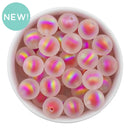 Red Iridescent Satin Finish Color Core Beads 16mm (Package of 10)