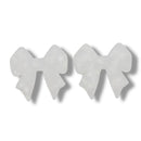 3-D Translucent Bow w/Snowflake Confetti Silicone Focal Bead 30x28x10mm (Package of 2)
