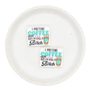 I Pretend Coffee Helps But I'm Still a Bitch Silicone Focal Bead 24x30mm (Package of 2)