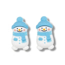 3-D Cozy Snowman Silicone Focal Bead 33x17x15mm (Package of 2)