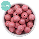 Pink Glitter Dust Beads 16mm (Package of 10)