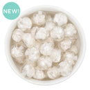 Suspended Shimmery Off White Clay Rose Beads 16mm (Package of 10)