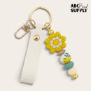 Beadable Vegan Leather Strap Keychain/Bag Clip (Package of 1)