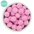 Bubblegum Pink Flocked/Fuzzy Beads 16mm (Package of 10)