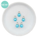 Turquoise Faux Pearl Bauble Charm 17x10mm (Package of 5)