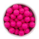 Hot Pink Solid Round 15mm Silicone Beads (Package of 10)